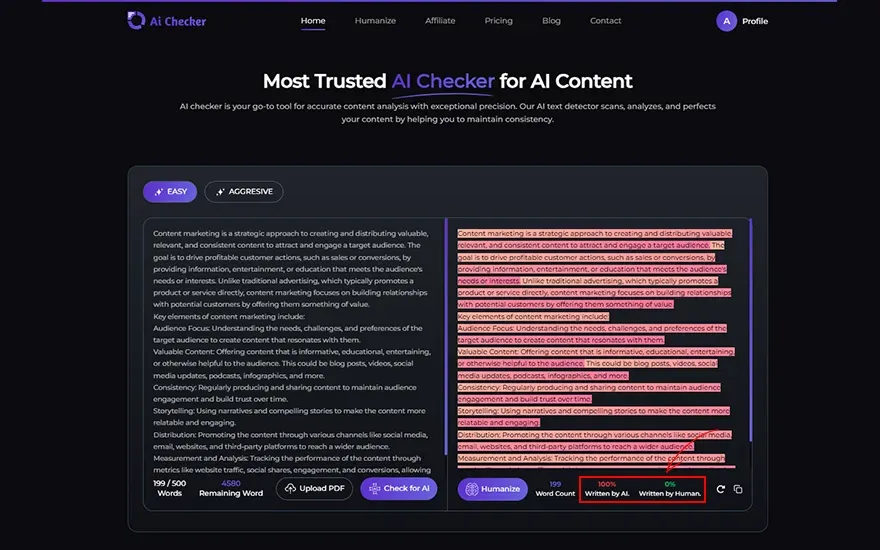 AI Checker pro’s AI checker tool.webp