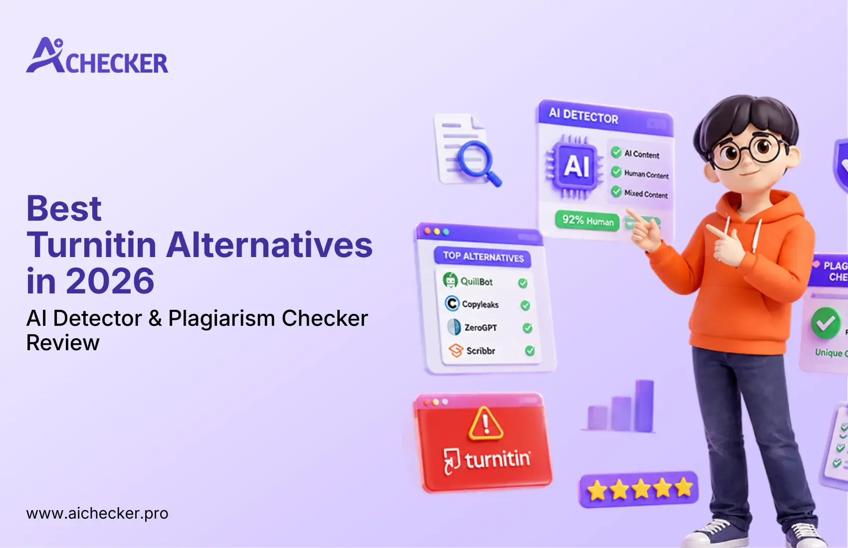 Best Turnitin Alternatives in 2026: AI Detector & Plagiarism Checker Review 