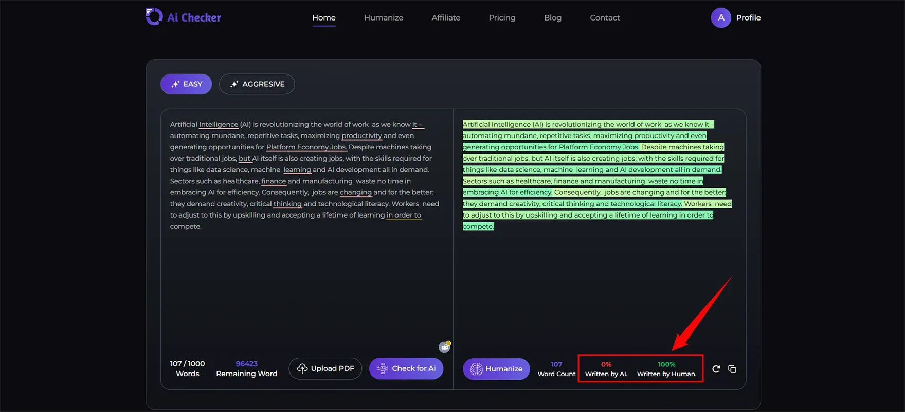 Humanize AI Text with aihumanizer 