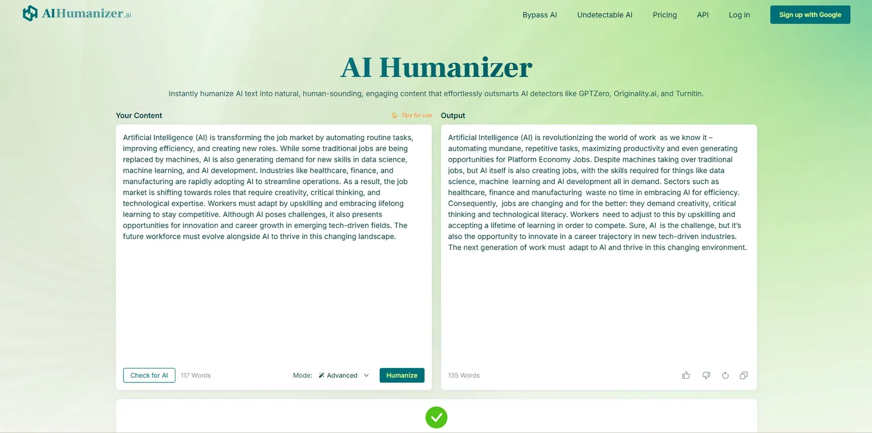 Humanize AI Text with aihumanizer 