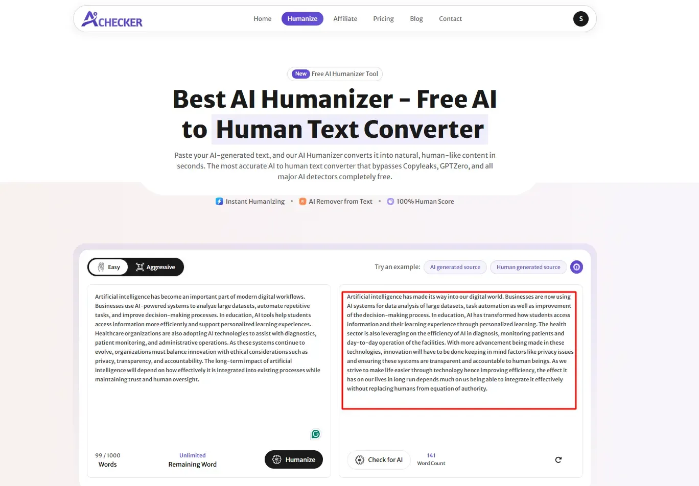 Humanize the Content
