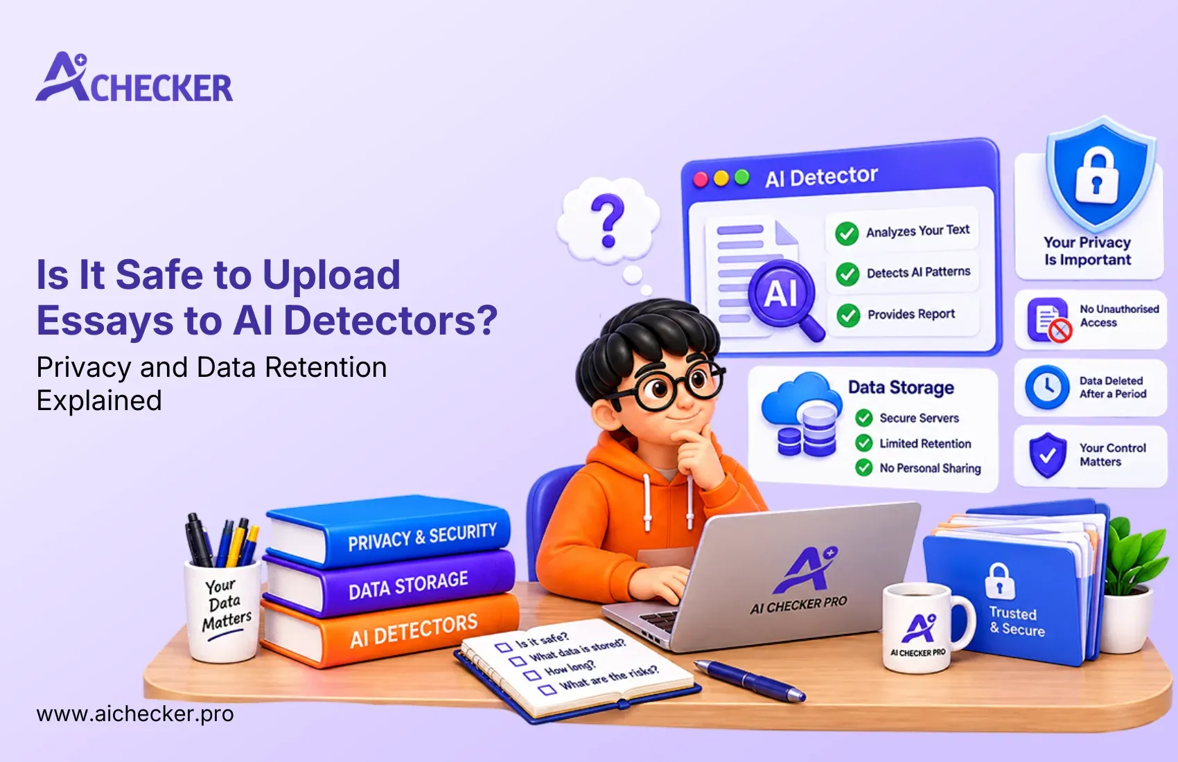 Is It Safe to Upload Essays to AI Detectors? Privacy and Data Retention Explained