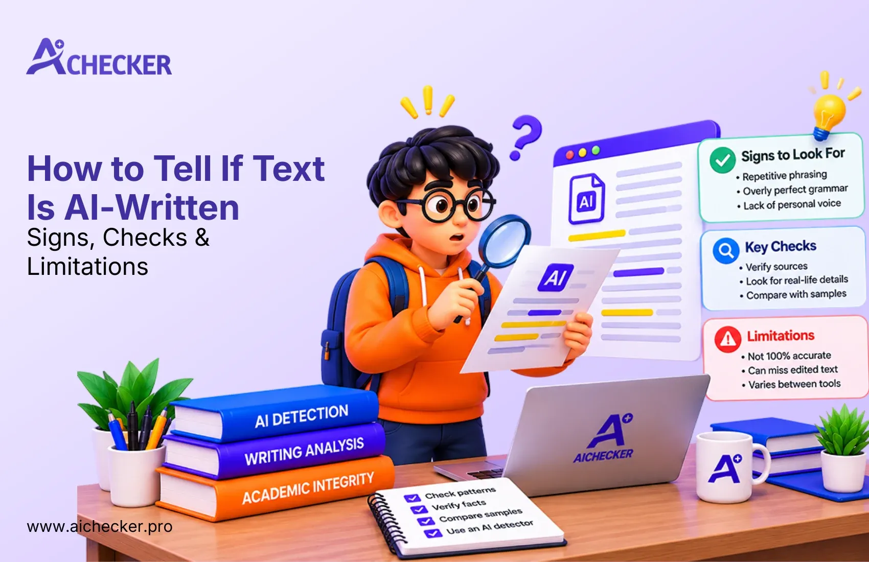 How to Tell If Text Is AI-Written: Signs, Checks & Limitations