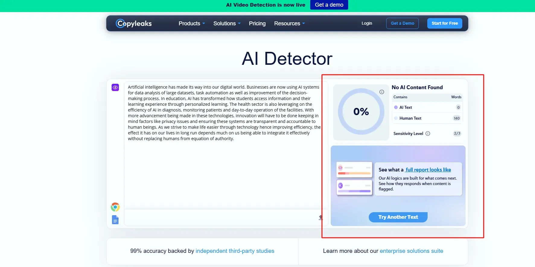 Perform a Second AI Detection Check