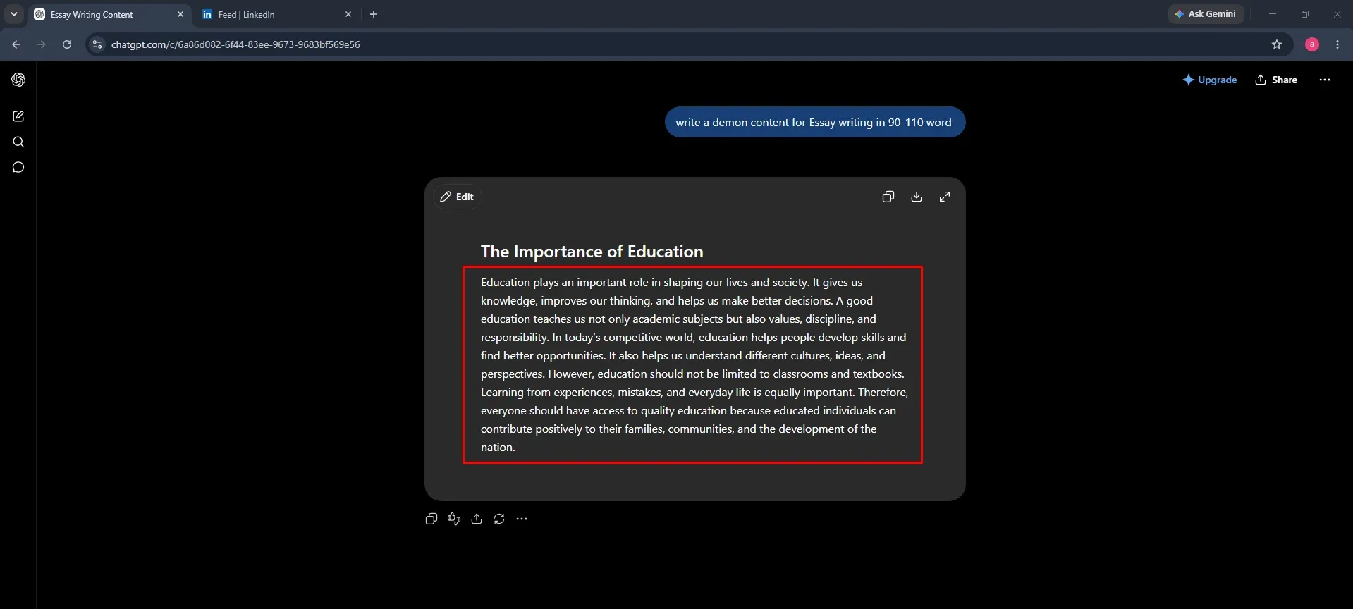 Prompt for Essay writing Prompt for Essay writing