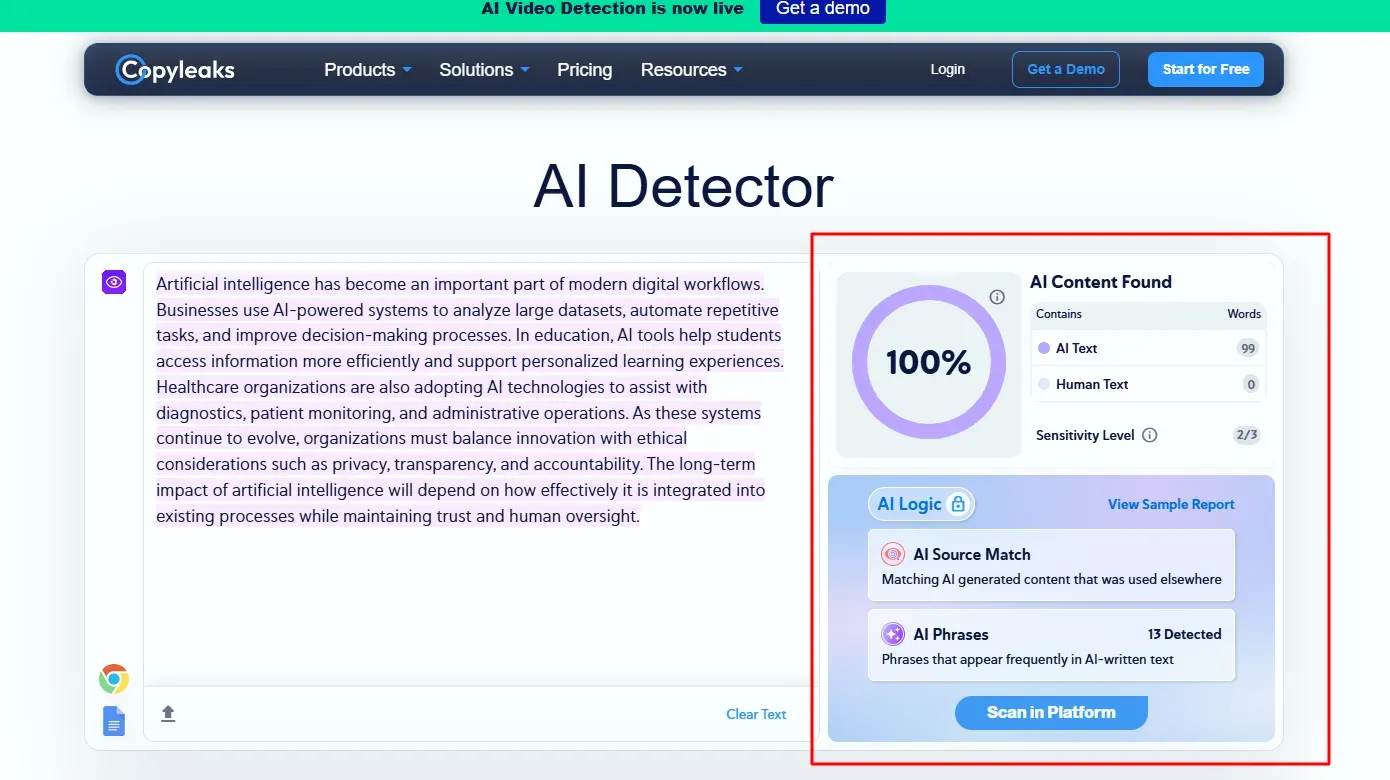  Run the Initial AI Detection Test