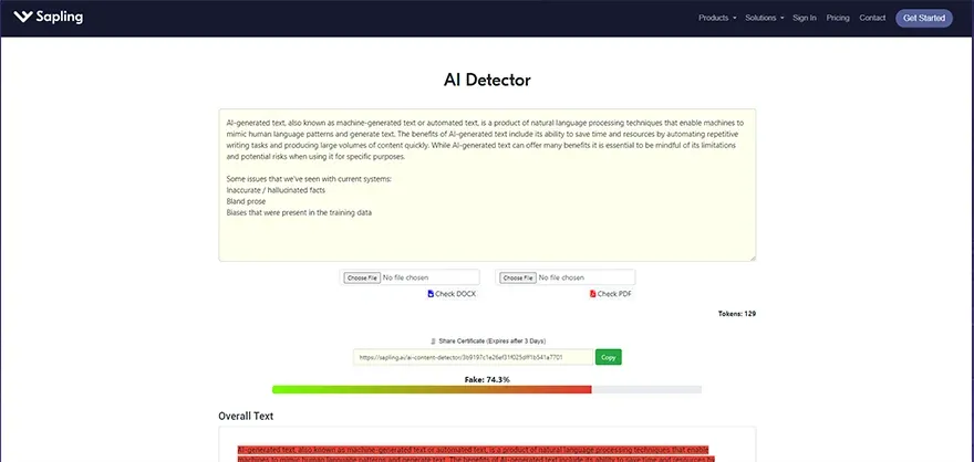 Sapling AI Detector.webp