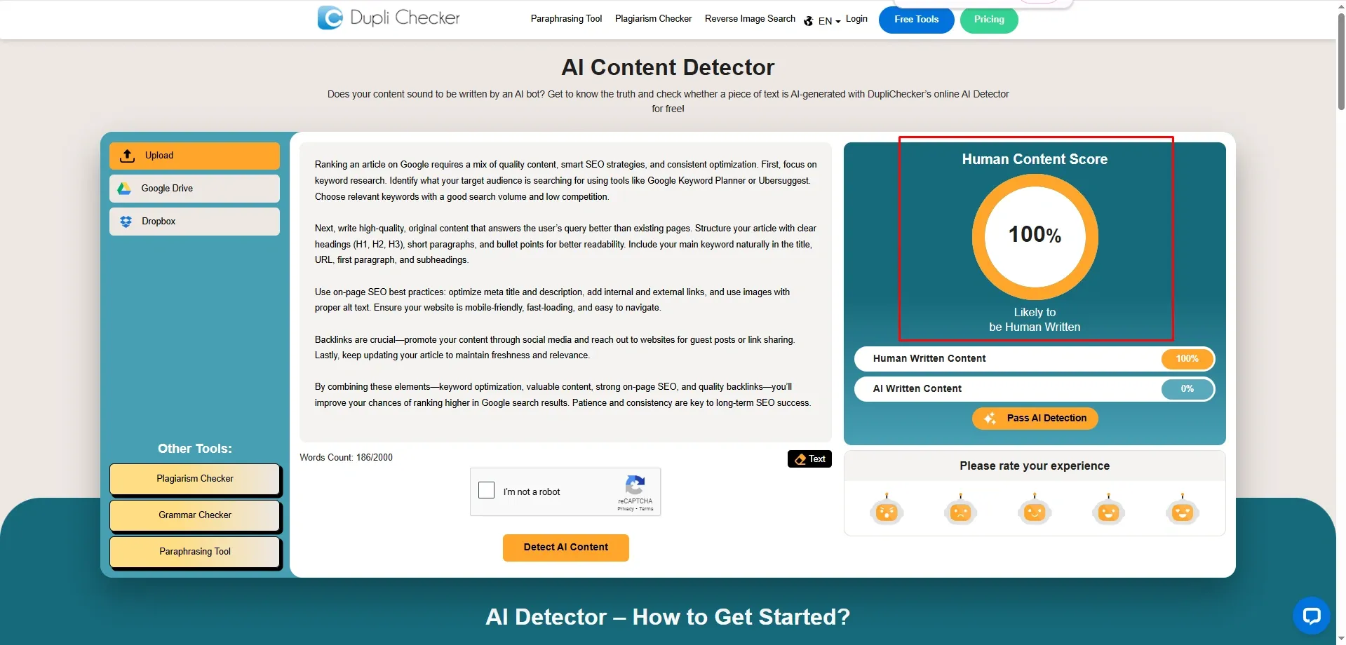 Duplichecker AI Detector
