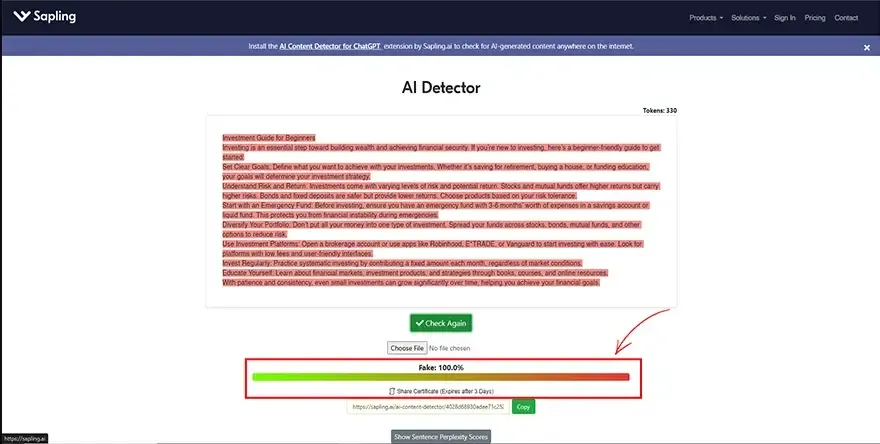 sapling AI Detector.webp